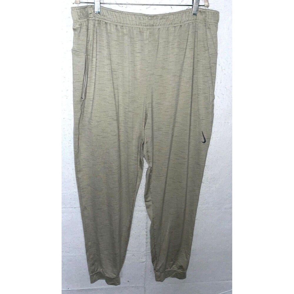 Nike Dri Fit Joggers Mens 3XL Gray Drawstring Sweatpants Swoosh Pants Active
